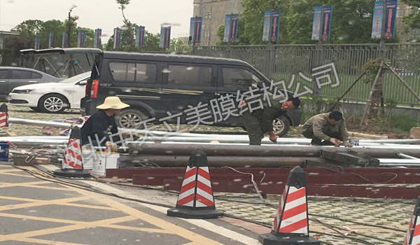 膜结构自行车停车棚