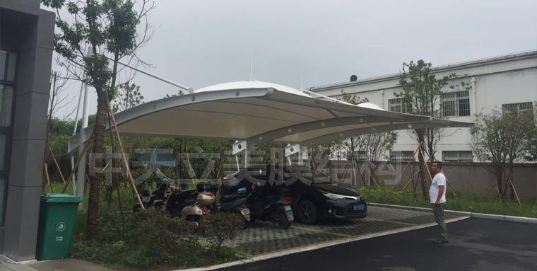 中天立美车棚成品照